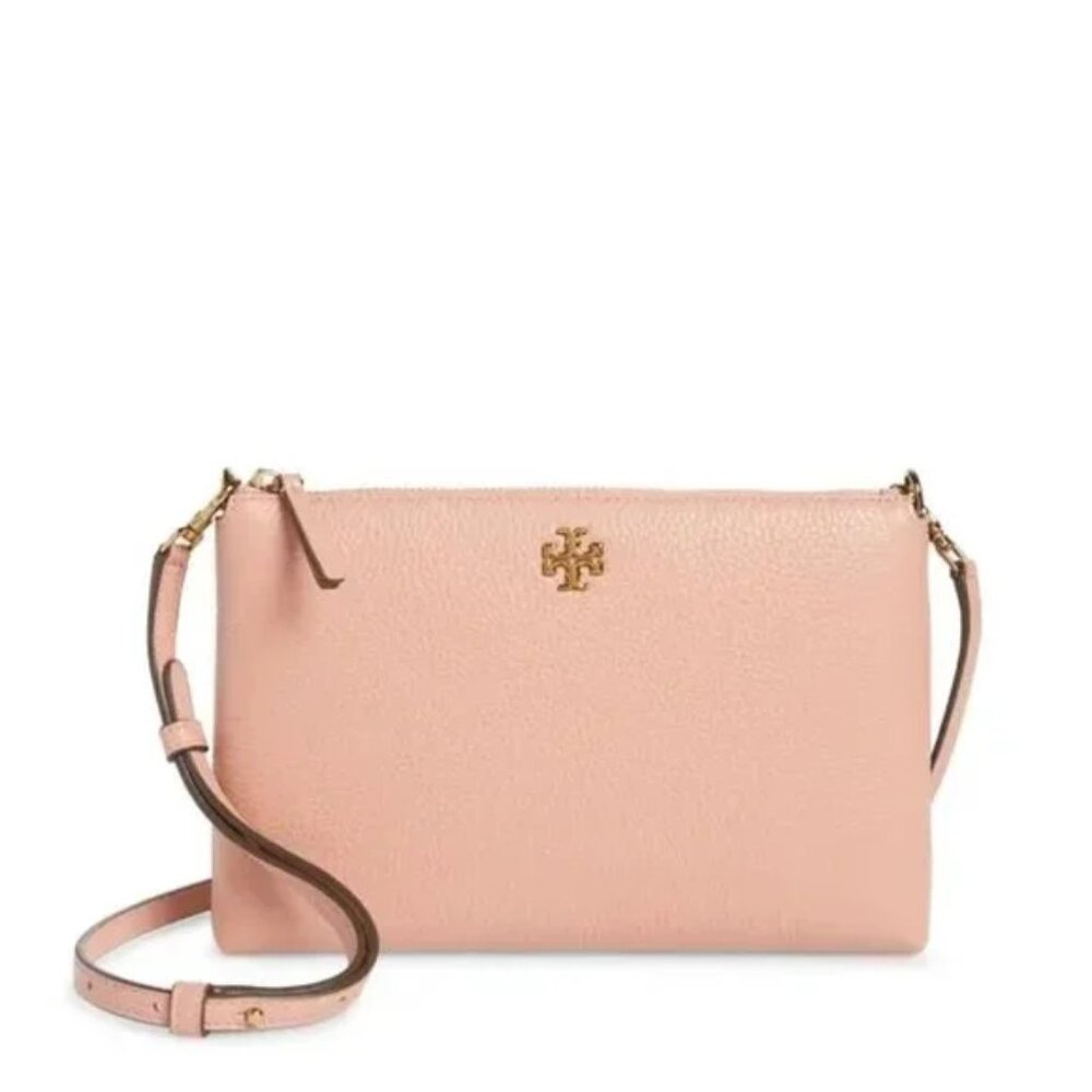 TORY BURCH Kira Pebbled Leather Wallet Crossbody